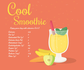 Yellow cool smoothie