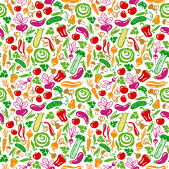 seamless pattern vector vegetables - 83827984