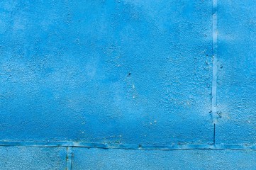 Wall painted bright blue background