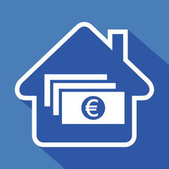 Logo maison et billets.