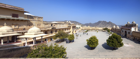 India. Jaipur. Amber fort, panorama
