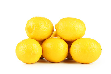 Lemons isolated on white