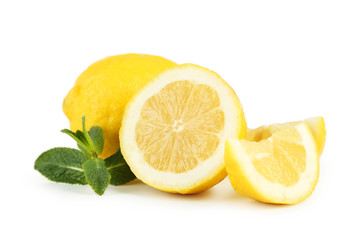 Lemons isolated on white