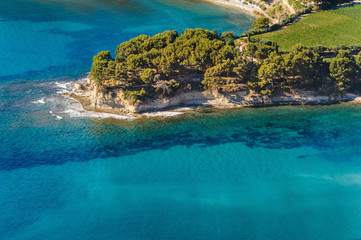 Aerial view of Cassis from the coastal path between Semaphore La