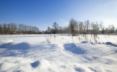 Fototapeta na wymiar snow-covered field 