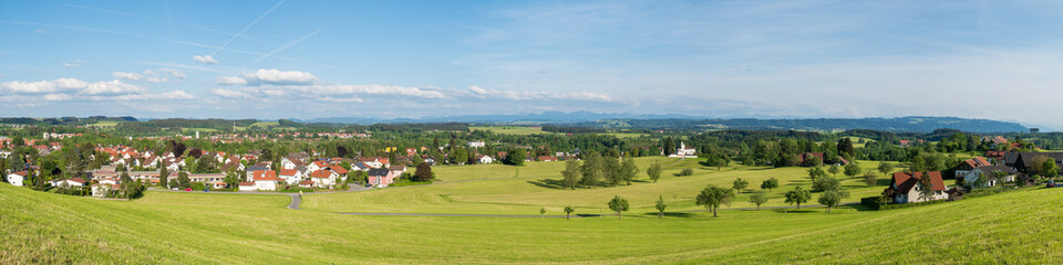 Fototapeta na wymiar Panorama Wangen im Allgäu