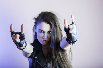 Young beautiful punk girl