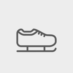 Ice skate thin line icon
