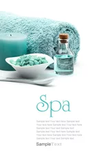 Acrylic prints Spa Blue spa concept isolated on white