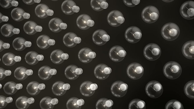 Buld 3D Animation Formation Visual Gold Natural
