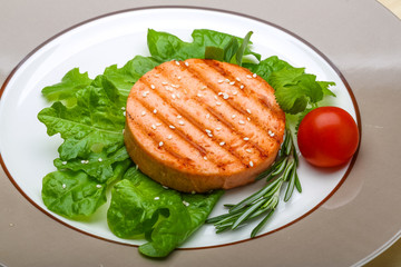 Salmon burger cutlet