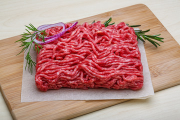 Raw beef minced meat