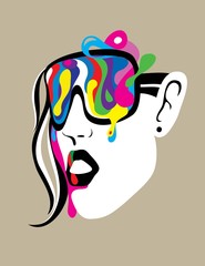 Abstract vision, art vector design