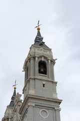 Tower Bells Almudena Church, Cathedral of Madrid, Spain
