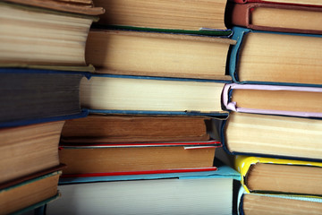 Stack of books background