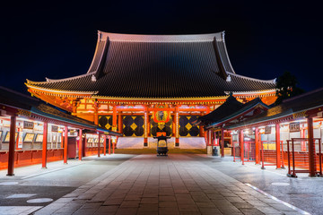 浅草　浅草寺　夜景