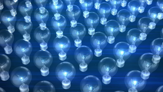 Buld 3D Animation Formation Visual Blue