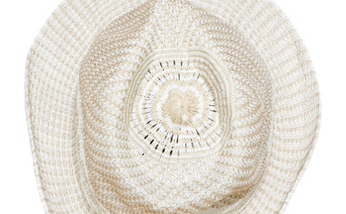straw woven hat Isolated On White Background