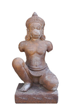 statue of half animal people no have arm