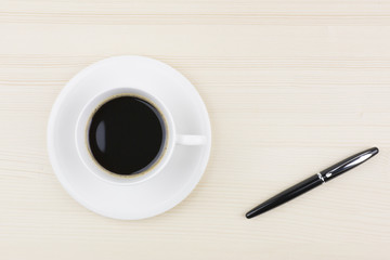 コーヒーとペン