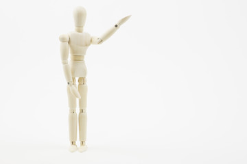 案内している棒人間