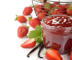 Strawberry jam with vanilla