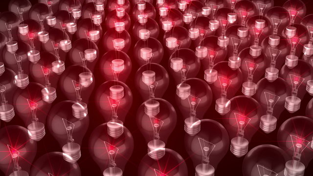 Buld 3D Animation Formation Visual Red