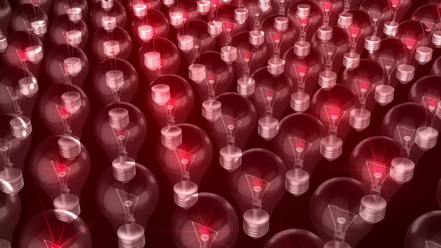Buld 3D Animation Formation Visual Red