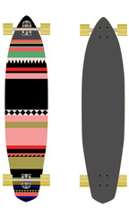 Longboard isolated white background
