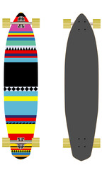 Longboard isolated white background
