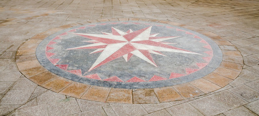  Wind rose situated on seafront of Black Sea