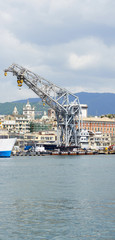 View of the Harbour in Genoa in italy