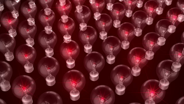 Buld 3D Animation Formation Visual Red