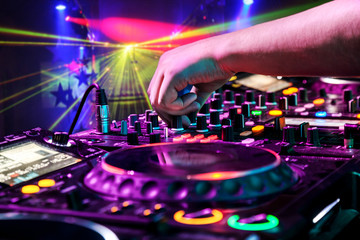 Dj playing the track