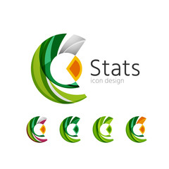 Statistics company logo set. Vector illustration