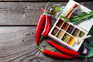 Keuken spatwand met foto spices © Ruslan Mitin