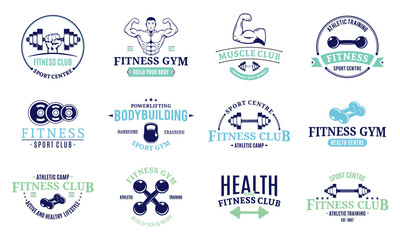 Sport and Fitness Logo Templates, Gym Logo, Labels and Badges