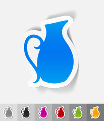 realistic design element. jug