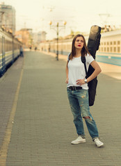 Girl with a guitar