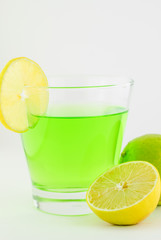 Fresh lemon and lemon drink