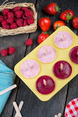 homemade summer fruit lolly pops