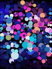Blue and pink bubble with little line art texture