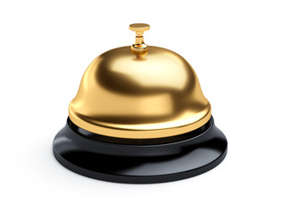 Reception bell isolated on white background