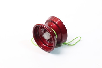 Red yo yo isolated on white background