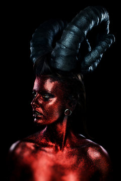 Beautiful and scary devil