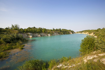 the artificial lake  