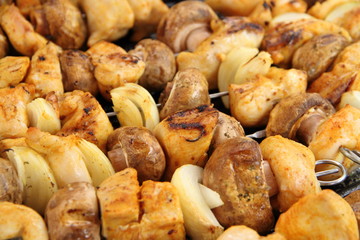 gegrillte Spieße