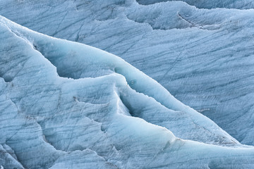 Beautiful ice patterns in the Skaftafellsjokul glacier, Iceland