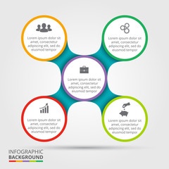 Vector circle element for infographic.