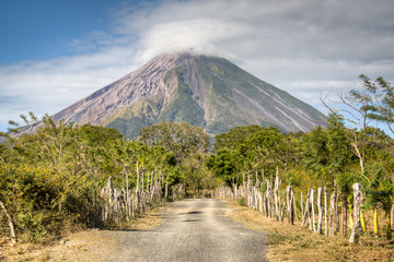 Landscape in Ometepe island with Concepcion volcano